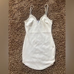 White fitted mini dress